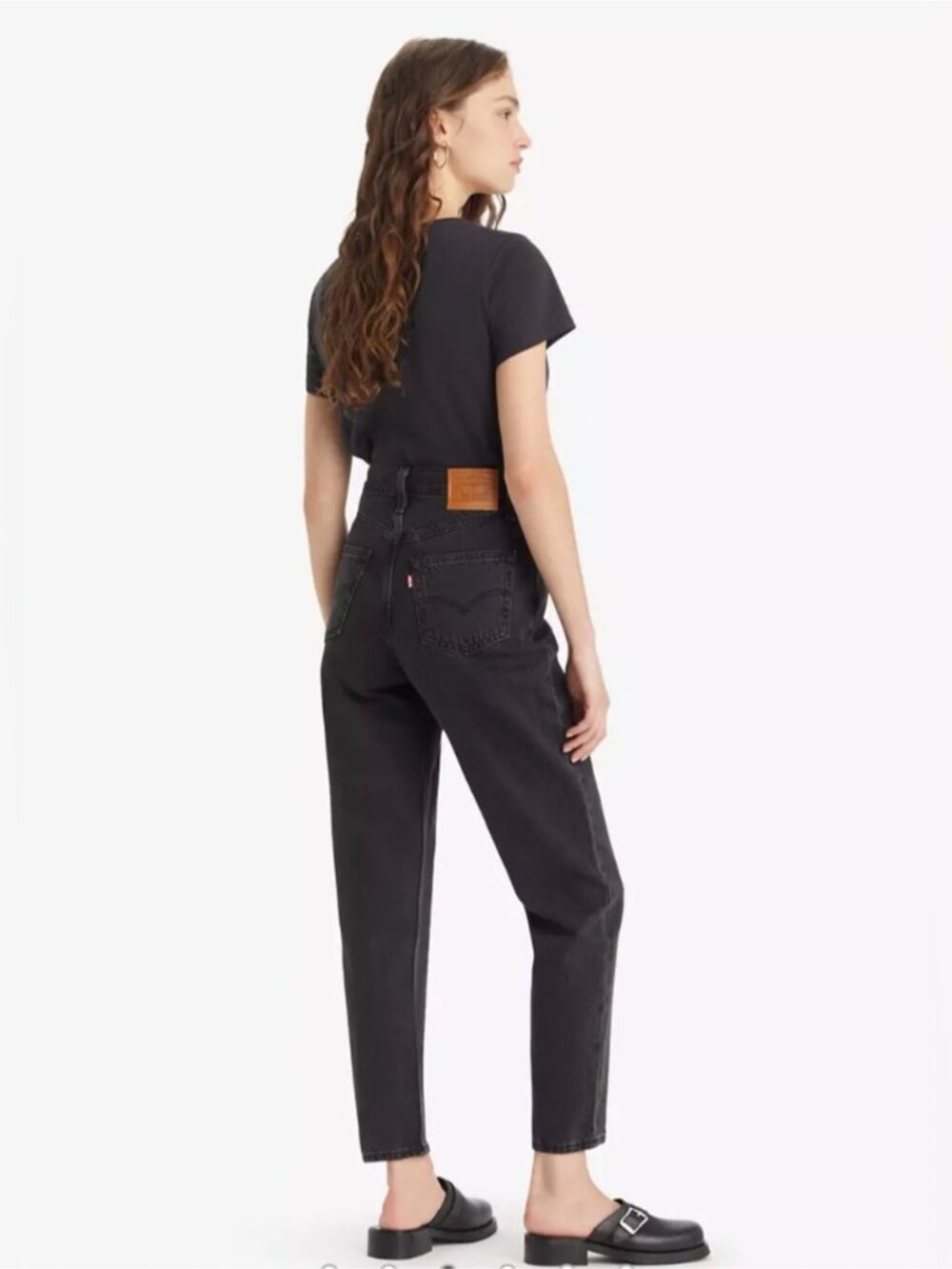 Levi’s Big E 80s Mom Jeans Black High Rise Tapered Women’s 26 - Picture 8 of 13